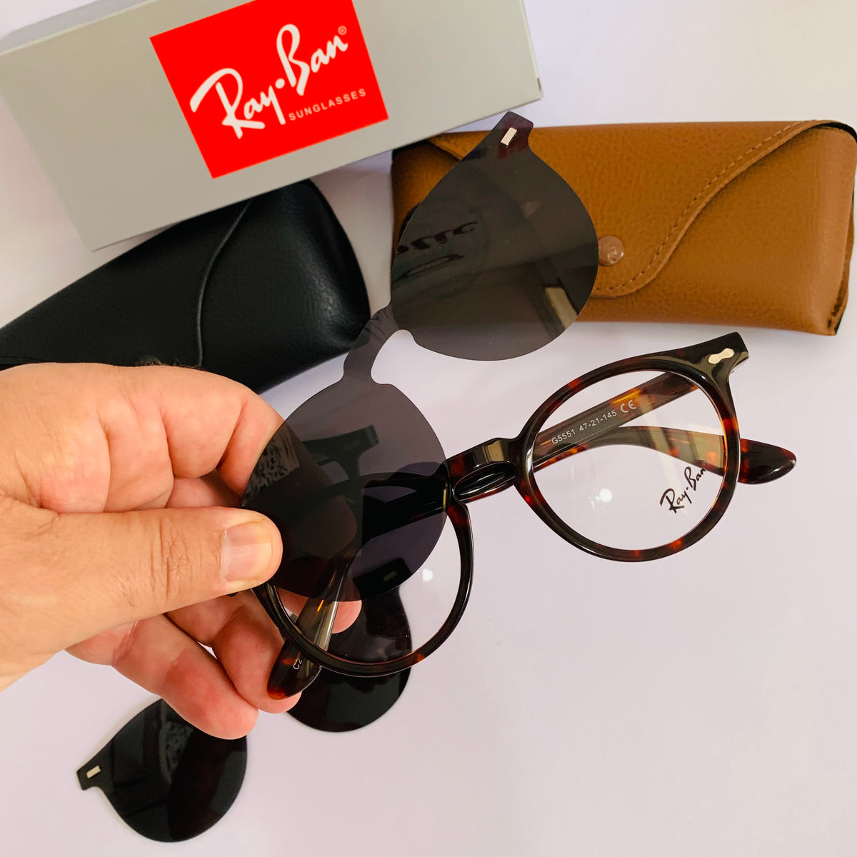 Ray-Ban G5551 clis 2en1