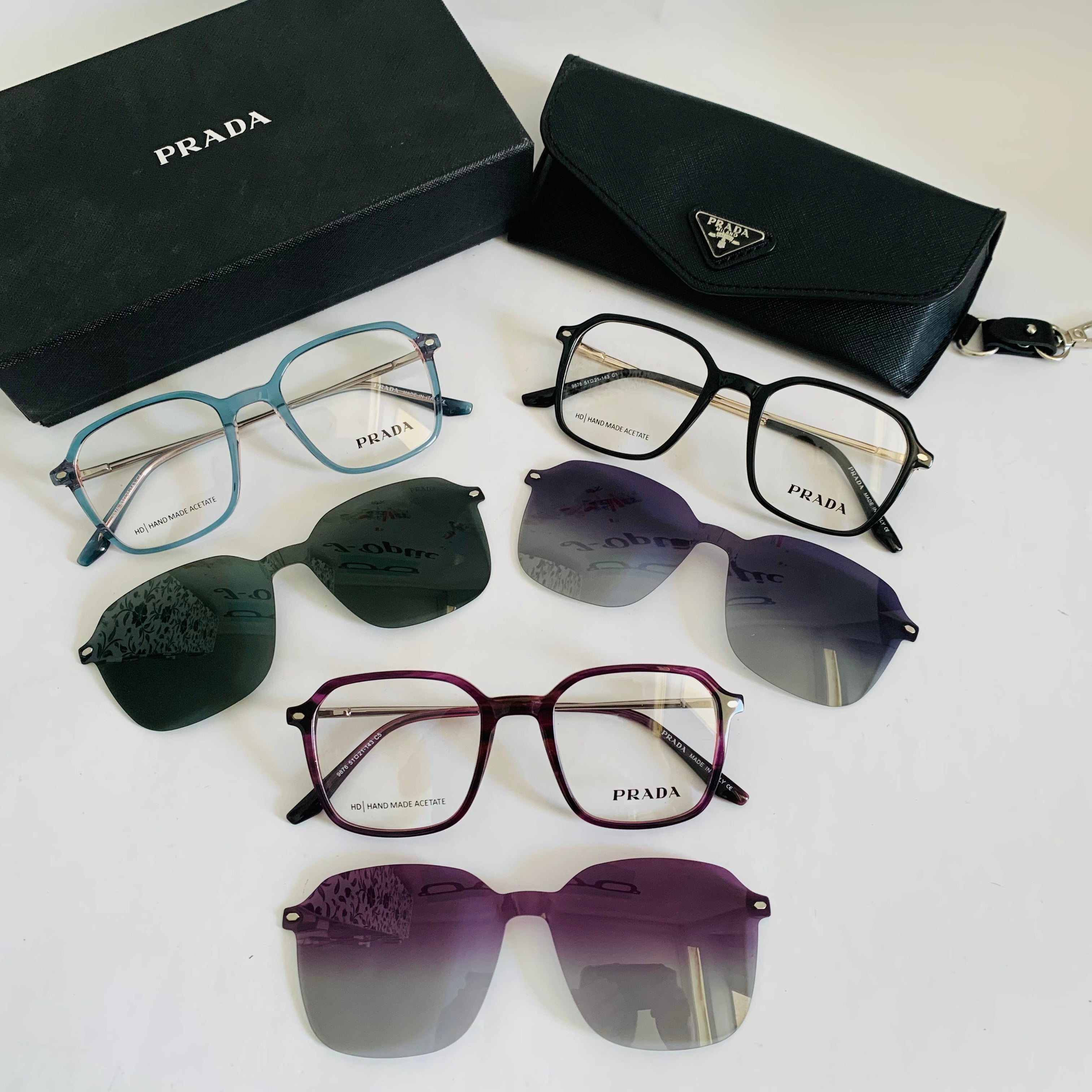 Prada 9876 clips 2en1
