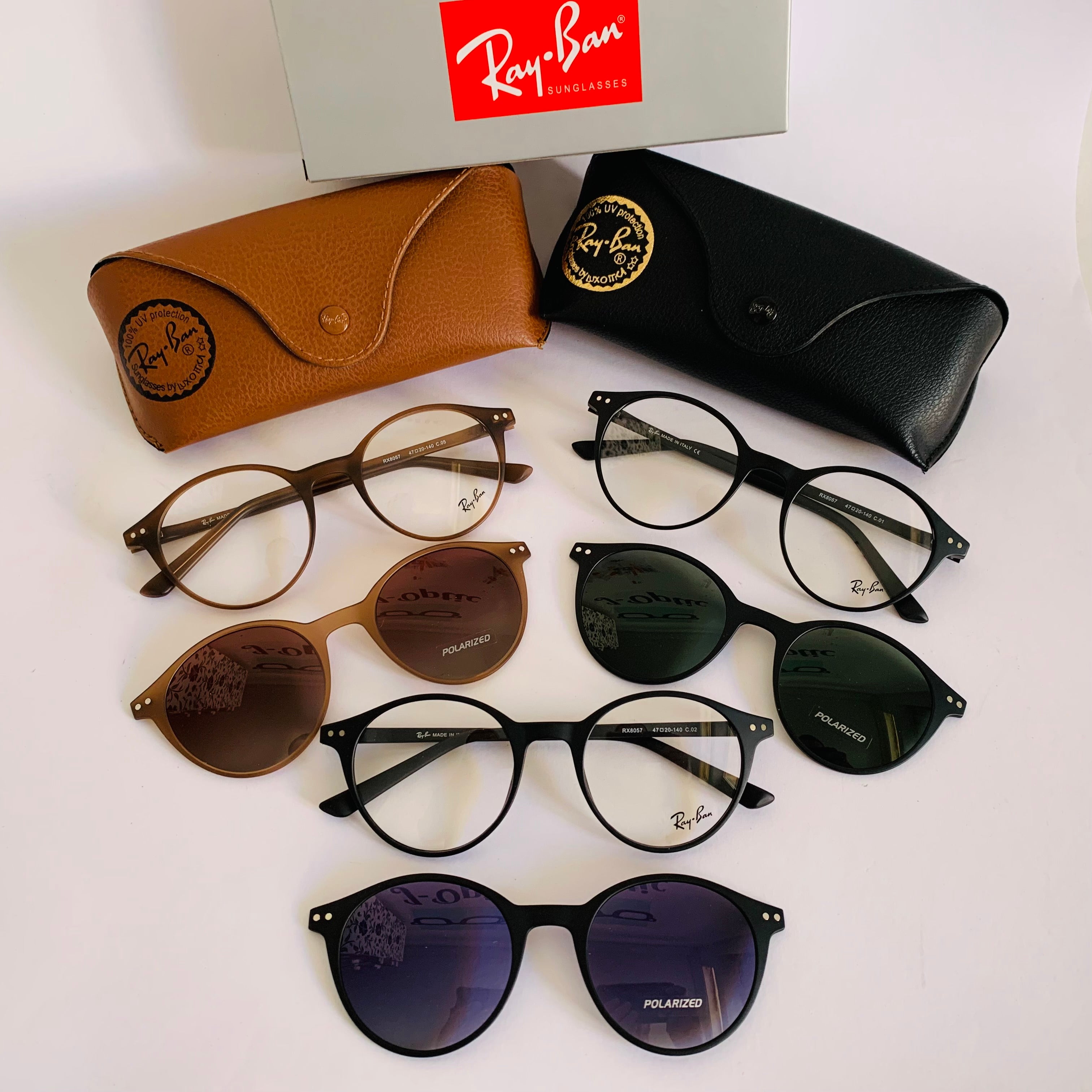Ray-ban RX8057 clips 2en1